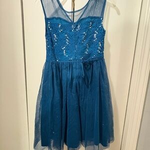 Blue Sleeveless Kids Dress​